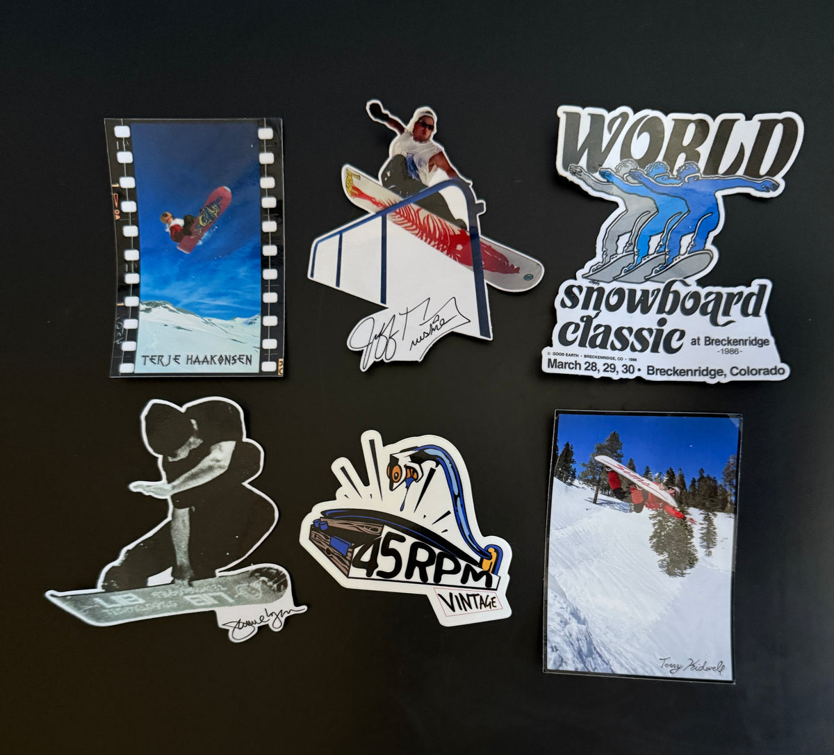free ride snowboard stickers SNOWBOARDING Sticker pack of TERJE - JAMIE - KIDWELL G. Loomis IMX Walleye Cool snowboarder sticker for Color:White Gray #freshwater